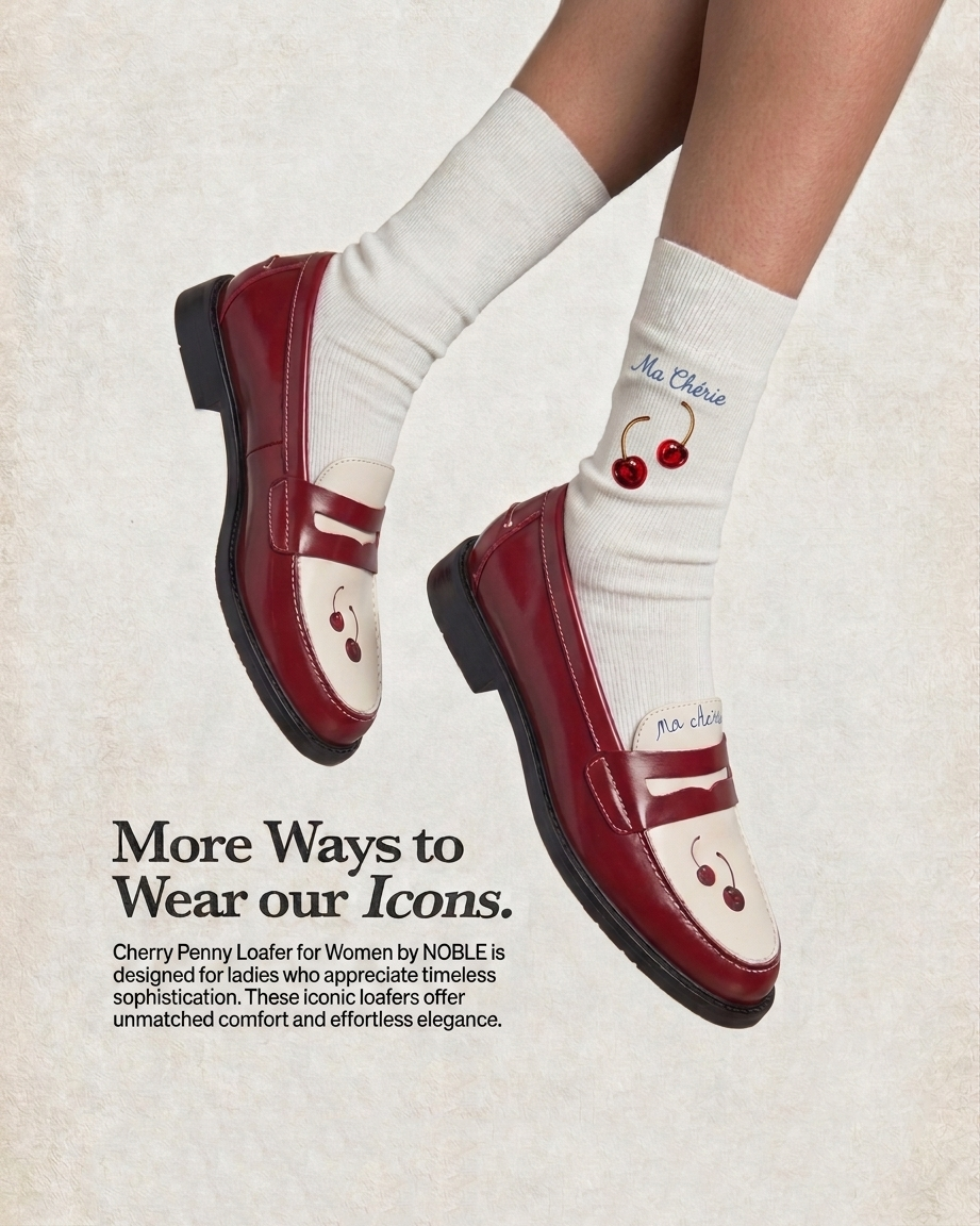 PRE-ORDER |  Cherry White Penny Loafer – Women’s